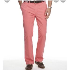 Vineyard Vines Club Pant Chinos in Pink. Relaxed Straight Leg. Men’s 38X32